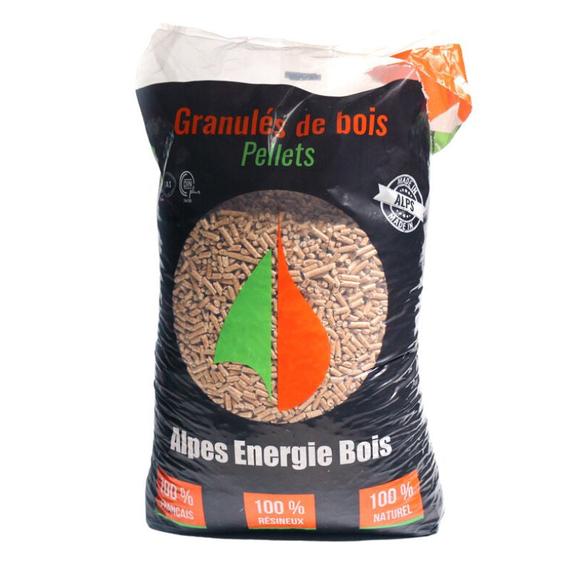 Pellets Alpes Energie Bois – Palete com 70 sacos de 15 kg