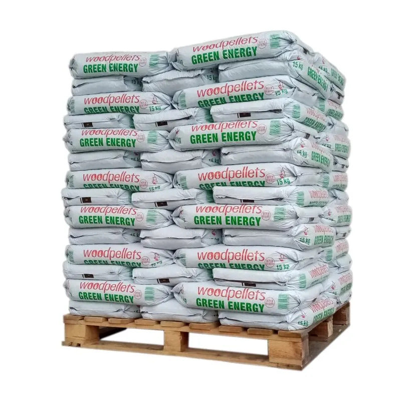 Pellets Green Energy DINplus – 65 sacos de 15 kg 